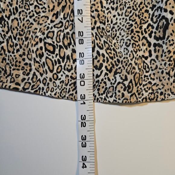 Chico's Animal Print Sheer Top Women Size 16/18 Chic Classic Preppy Feminine - Picture 10 of 12